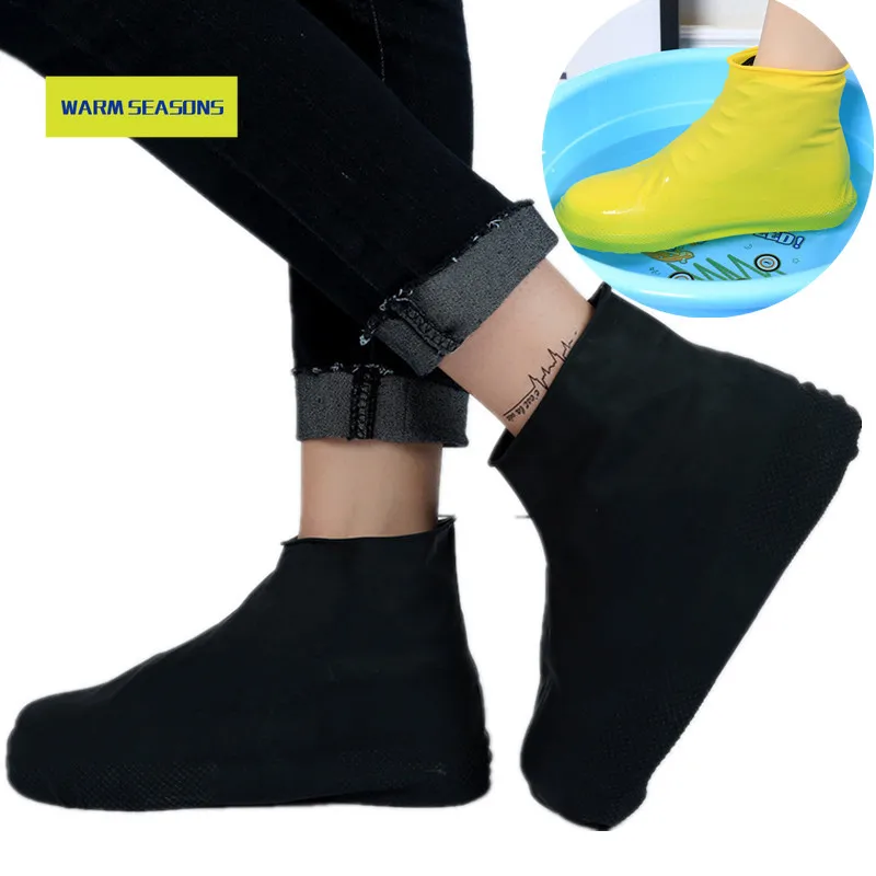 

Rain Cover for Shoes Waterproof Rubber Anti Slip Rainny Boot Overshoes Raincoat Reusable Silicone Insoles Shoes for Travel