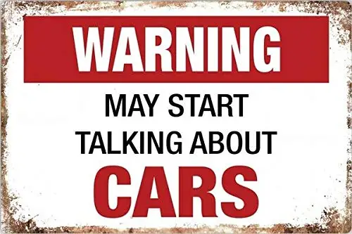 

Cars Vintage Retro Metal Tin Signs Wall Art Plaque Garden House Signs 8"X 12"