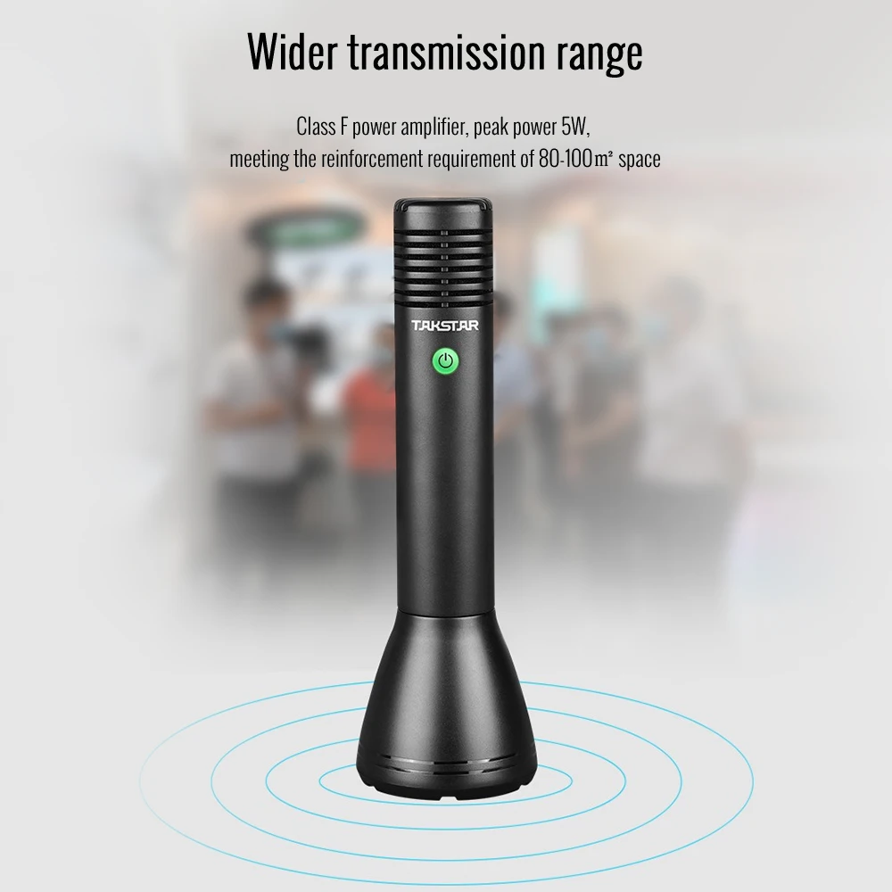

TAKSTAR DA5 Mini Handheld Amplifier 5W Amp Microphone/ Power Amplifer/ Speaker 3-in-1 Built-in Rechargeable Lithium Battery