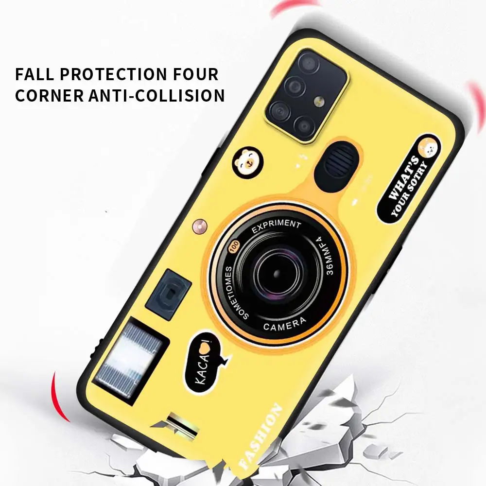 

Case For Samsung Galaxy A51 A71 A21s A31 A41 A11 A12 A01 A91 A72 A21 A42 A32 5G Bolsa Black Shell Tampa Camera Emboss(1)