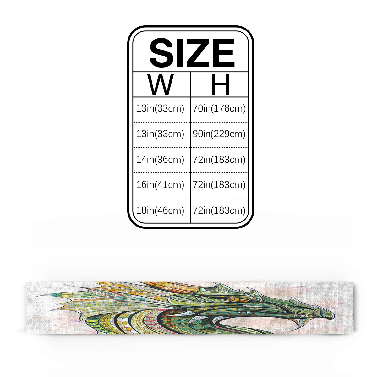 1 шт. зеленый дракон этнические иллюстрации современные настольные бегуны для