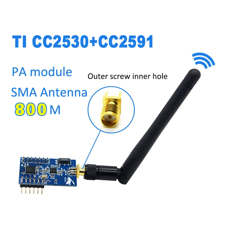 Модуль ZigBee беспроводной усилитель мощности PA макетная плата SMA антенна CC2530 +