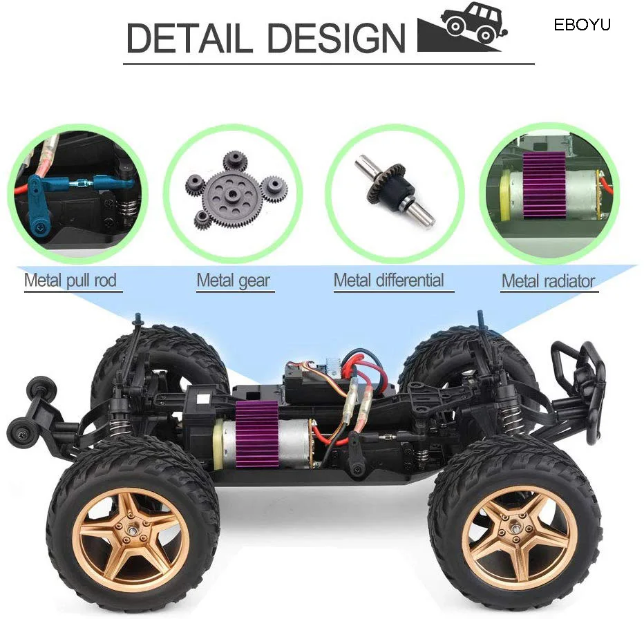 Wltoys XK 12402 A D7 2 4 ГГц 1:12 Радиоуправляемый автомобиль 4WD 45KmH пустынный багги рок гонки