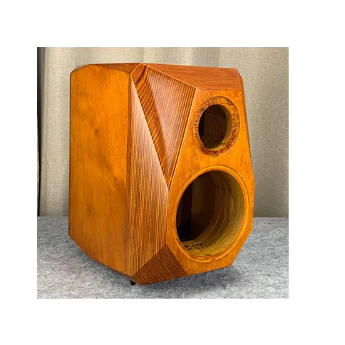 6.5'' / 8 '' inch multilayer solid wood splint empty speaker cabinet bookshelf speaker shell classic corner-cut type 2PCS