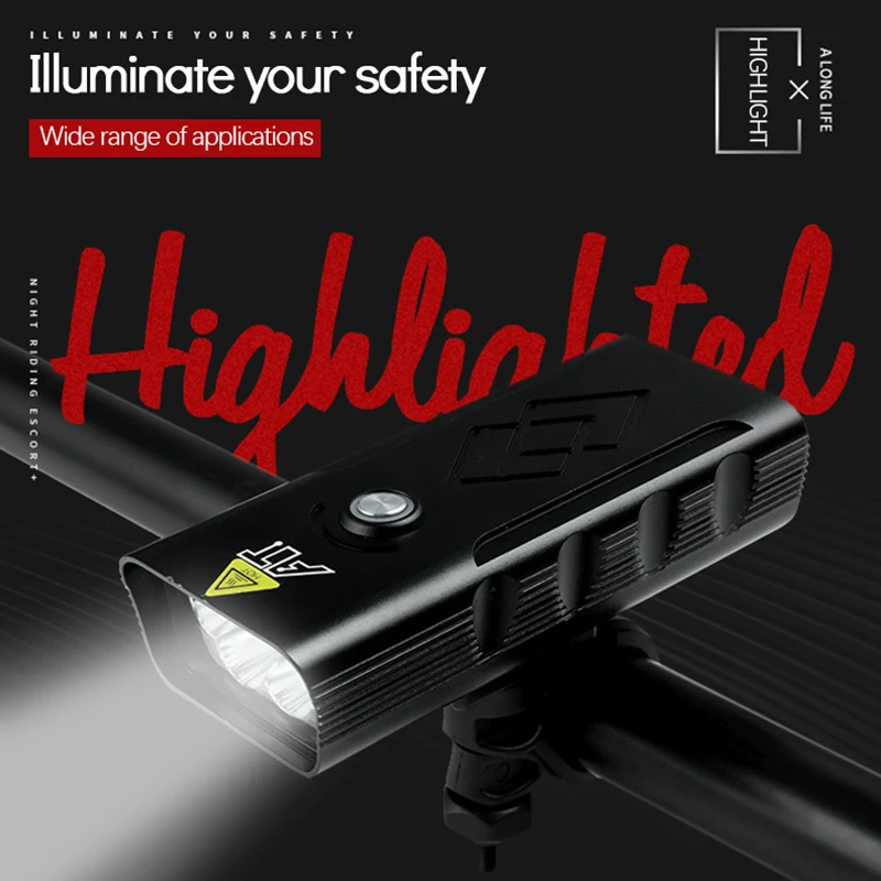 

Portable Bike Light USB Rechargeable Bike Headlight 5T6 LED Super Bright Flashlight Front Light With 360 Degree Rotation Bracket