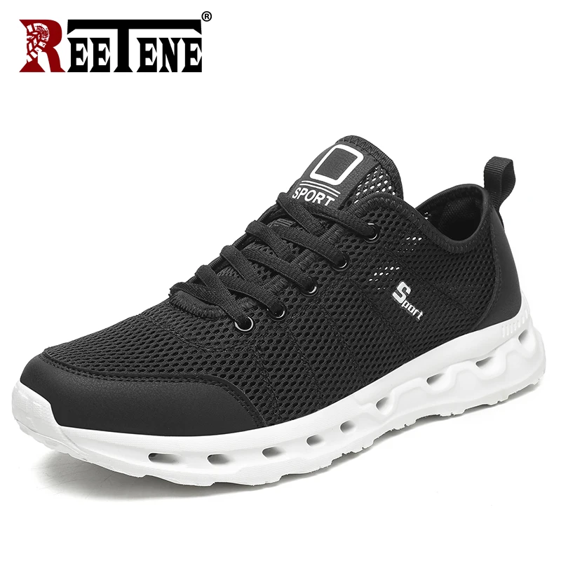 Кроссовки REETENE мужские сетчатые легкие дышащие Нескользящие прогулочная обувь