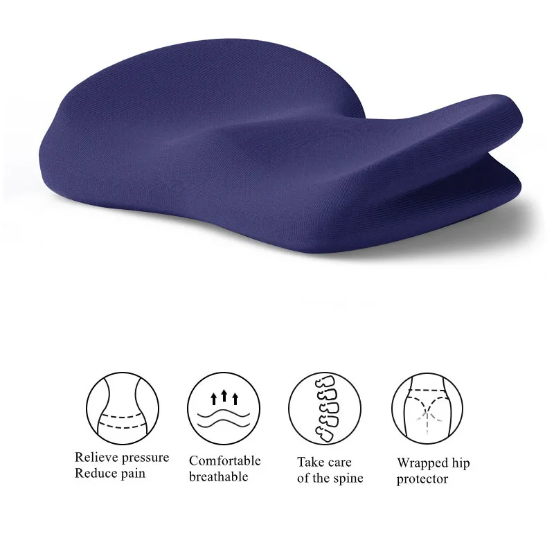 Memory Foam Seat Cushion Orthopedic Pillow Coccyx Office Chair Support Waist Back Car OfficeHip Massage Pad | Дом и сад