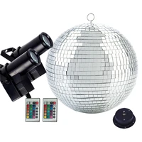 d2530cm silver mirror disco ball with 10w rgb pinspot beam spotlight disco party dance bar xmas decor rotating mirror ball lamp