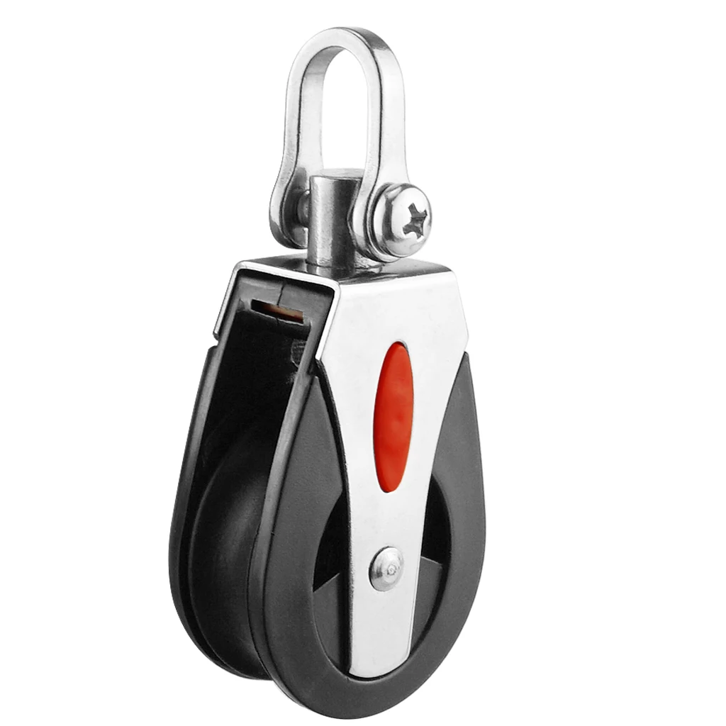 

MagiDeal 1500Lb Sheave Block Universal Single Pulley Swivel Boat Rope Runner
