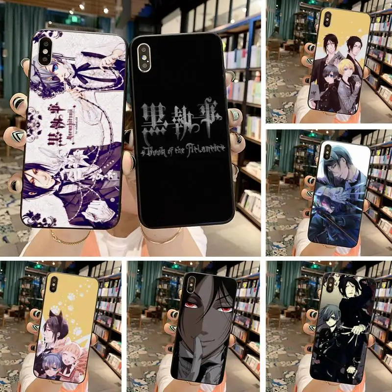 Мягкий чехол для телефона с аниме Батлер Kuroshitsuji iPhone 11 pro XS MAX 8 7 6 6S Plus X 5S SE 2020