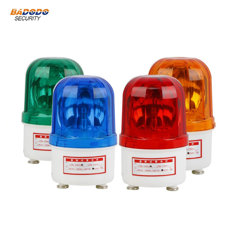 Магнитный кронштейн AC110V 220V DC12V 24V вращающаяся сигнальная лампа, светильник, наружная сигнальная лампа, 100 дБ звук