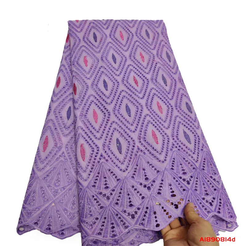 

Nigerian Lace fabrics 2019 African DIY cotton Lace High Quality Swiss Voile Lace in Switzerland For Wedding c190814