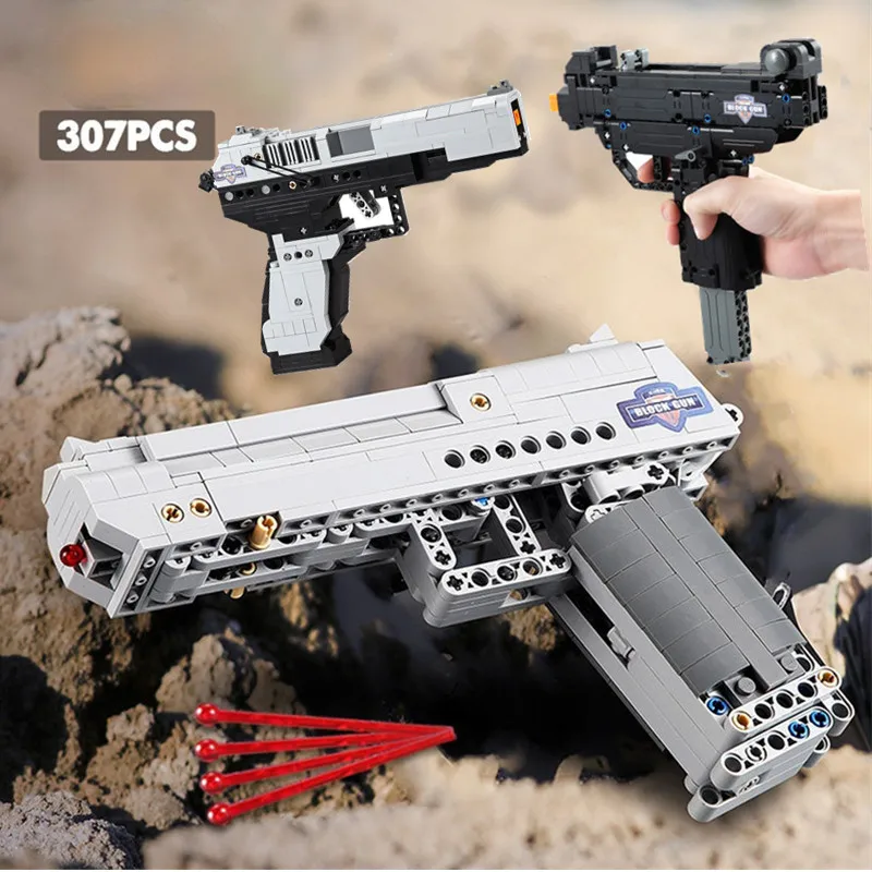 

412pcs Wandering Earth Signal Gun Building Blocks Set Technical DIY Shooting Game Bricks City Toys For Children Kids