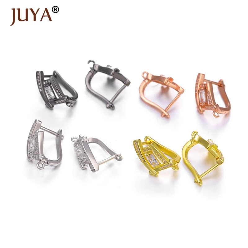 Швензы Золотые серебряные розовые золотые черные медные циркониевые сережки