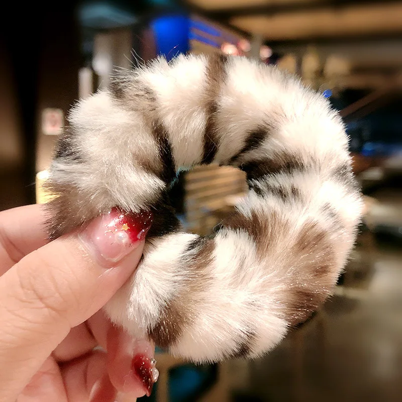 2020 мягкие эластичные резинки для волос из кроличьего меха милые женские девочек