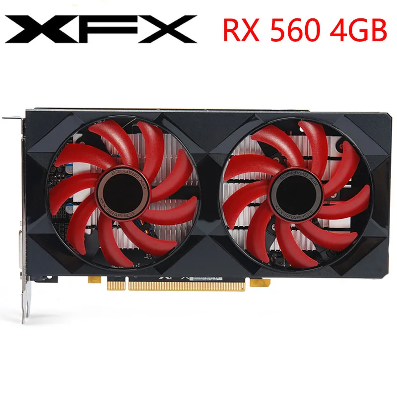 Видеокарта XFX RX 560 4 Гб 500 бит GDDR5 560D графические карты для AMD 470 серии VGA RX560 570 460 480 580