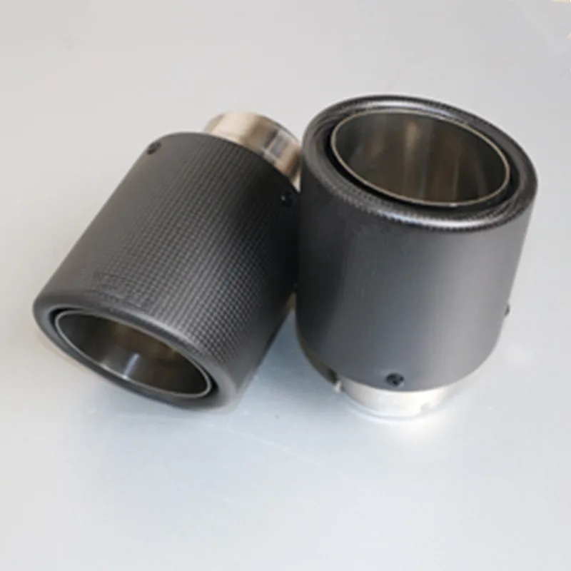 Акция: 2 шт. Универсальный наконечник выхлопной трубы матовый из углеродного