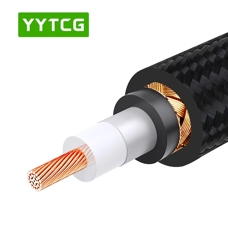 hifi digital audio coaxial cable od7 0 premium stereo audio rca to rca male coaxial cable speaker hifi subwoofer cable av tv free global shipping