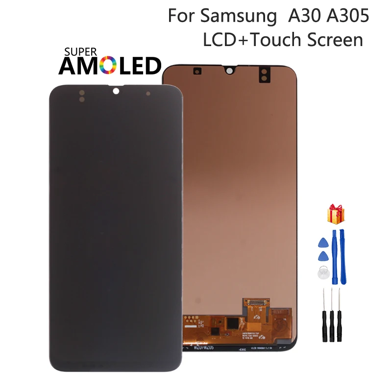 ЖК-дисплей Amoled для Samsung Galaxy A30 A305 A305F A305FN/DS сенсорный экран с цифровым