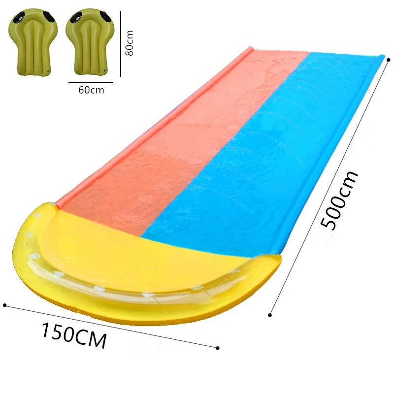

Outdoor Water Spray Game Mat Water Slide Lawn Water Play Toy Inflatable Double Surfer Water Spray Mat Kids Outdoor Rainbow Mat