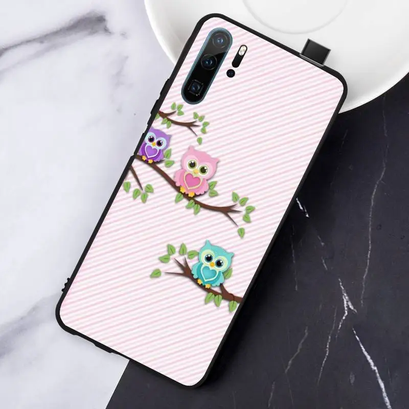 

Cute cartoon animal owl Phone Case For Huawei honor Mate P 10 20 30 40 Pro 10i 9 10 20 8 x Lite