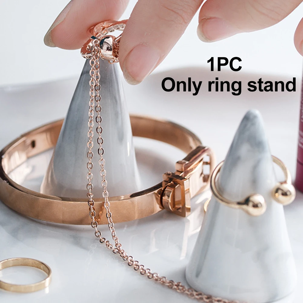 Золотая керамическая Портативная подставка для хранения ювелирных изделий