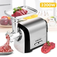 3200w electric meat grinder multifunction stainless steel powerful kitchen food chopper sausage meat grinders processor eu plug
