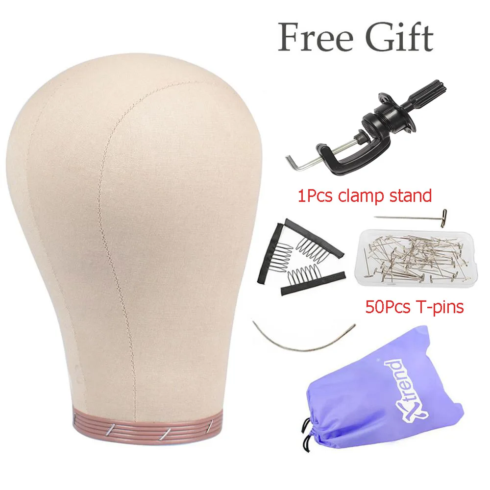 Манекен-манекен для наращивания волос тканевый пробковый блок с деревянной