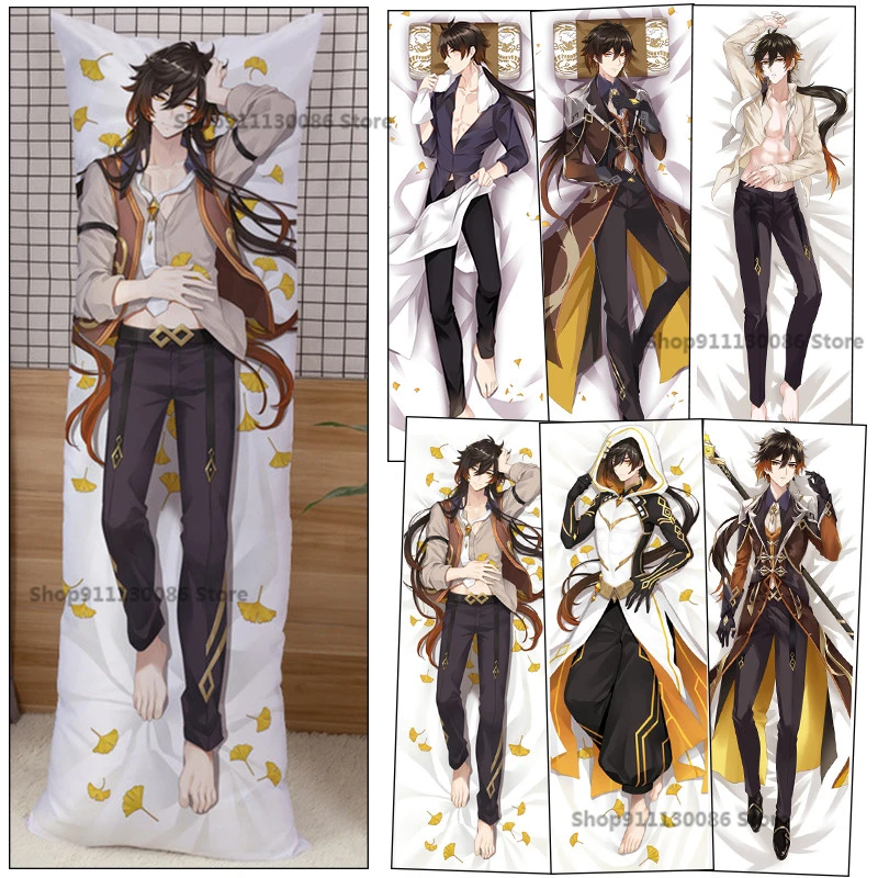 

Genshin Impact Dakimakura Zhongli Morax Character Pillowcase Anime Genshin Hugging Body Pillow Cosplay Pillows Otaku Pilow Cover