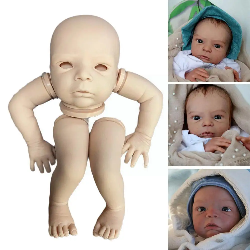 Комплект реборн 19-дюймовый настоящие мягкие детские необработанные глаза