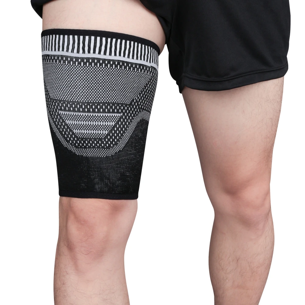 

New 1pc Breathable Elbow Knee Pads Anti-sweat Anti-slip Compression Thigh Protector Upper Leg Cover Sportswear Legwarmers