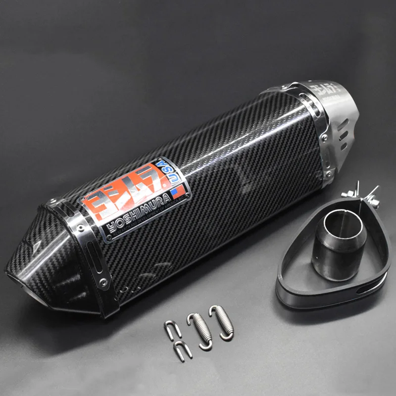 

51mm Universal 600CC Carbon Fibers Yoshimura Motorcycle Exhaust Muffler Escape Moto For Z400 Tmax530 z1000 z800