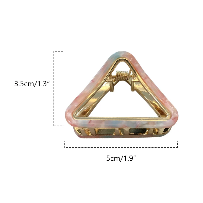 

Triangle Hollow Hair Claw Geometric Acetate Hair Clip Women Tough Alloy Hair Clamps Claws Girls Sweet Hairpins Hair Accessories