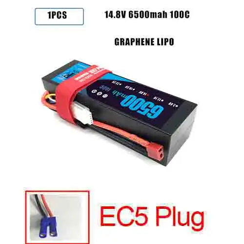 1PCS4S6500HARDEC5 DXF Lipo 4S Батарея жесткий чехол 14,8 V 5200 мА/ч, 6500 мА/ч, 50C 100C 200C AKKU для 1:8 1:10 RC автомобиль E Багги Truggy Грузовик Лодка - Цвет: 1PCS4S6500HARDEC5