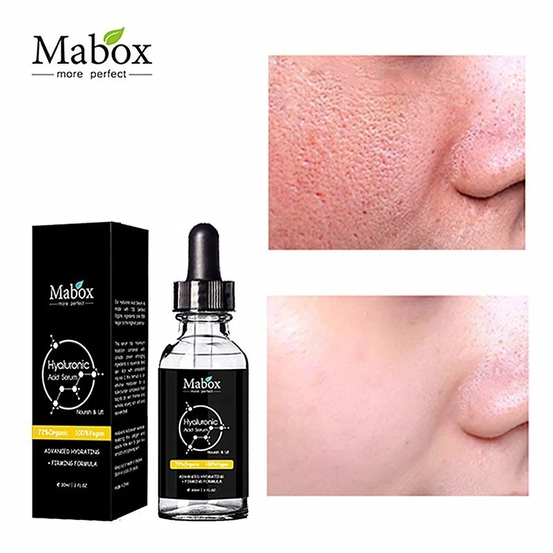 MABOX сыворотка с гиалуроновой кислотой+ витамин С Сыворотка против старения увлажняющий уход за кожей укрепляющий уход отбеливающий увлажняющий