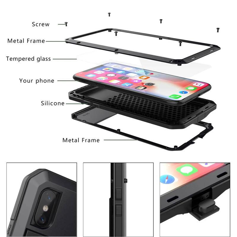 Танк тяжелый металлический мобильный телефон чехлы для iPhone 5 6 s p 7 8 P x XR XS 11 Pro max