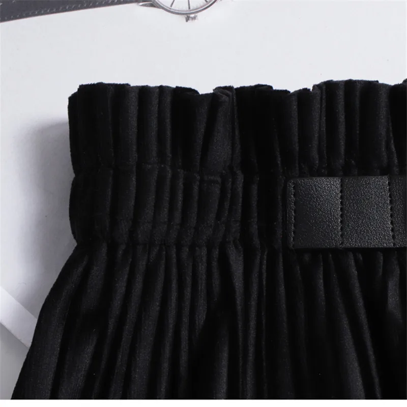 

XITAO Pleated Cummerbunds Black Girdle Back To The Ancients Elastic Waist Casual Style 2020 Winter Minority Cummerbunds ZY2401