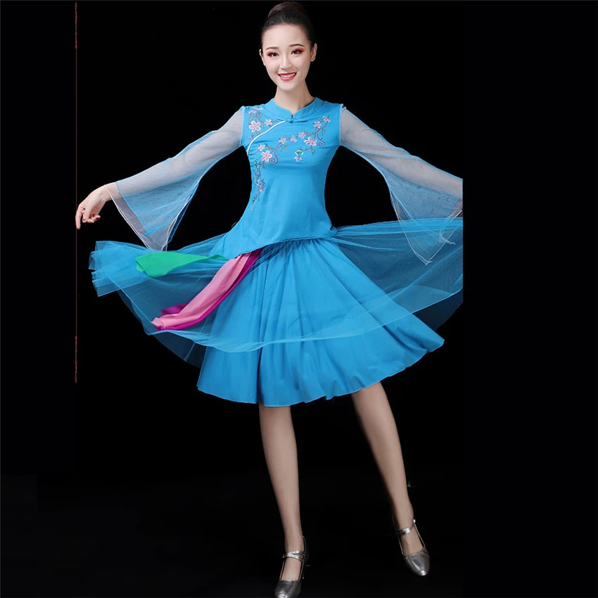 Танцевальный Костюм ханьфу для женщин традиционное китайское платье наряды