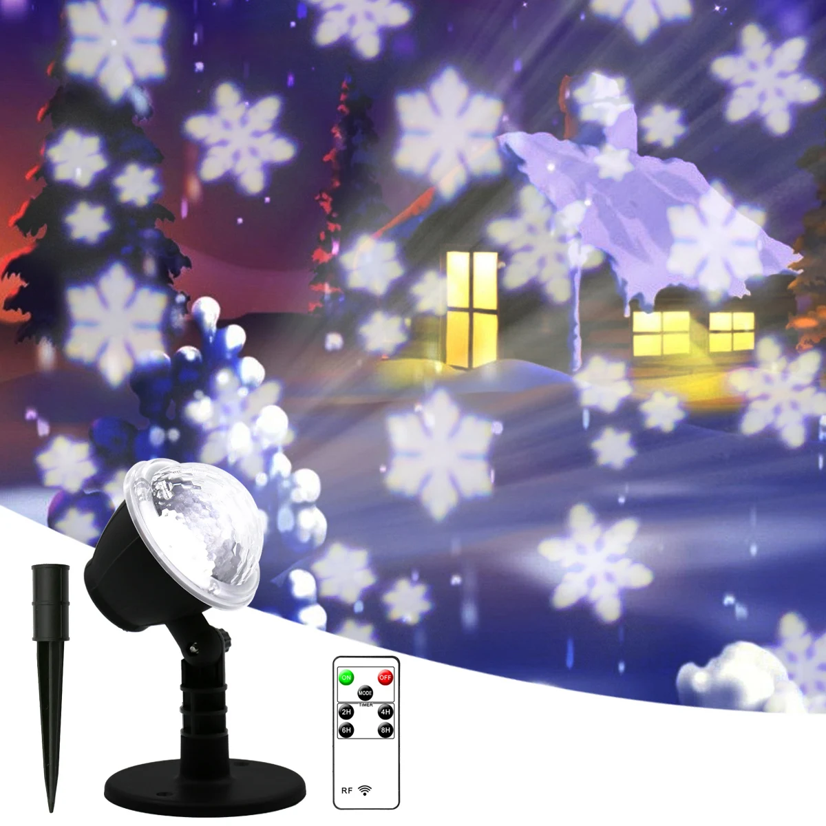 Пятно защищают от снега для катания на проектор огни Праздничные с РФ Управление