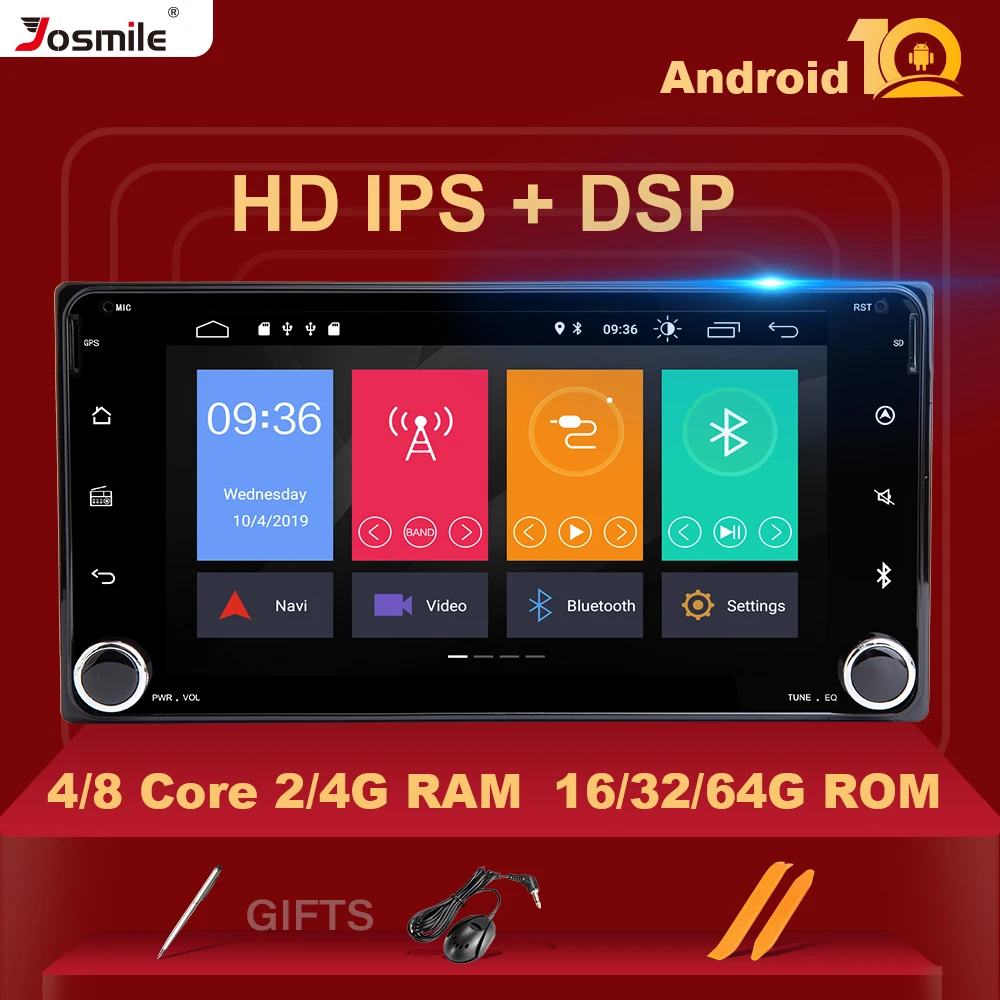 Автомобильная Мультимедийная система DSP 2 din Android 10 для Toyota RAV4 COROLLA VIOS HILUX Terios Land Cruiser