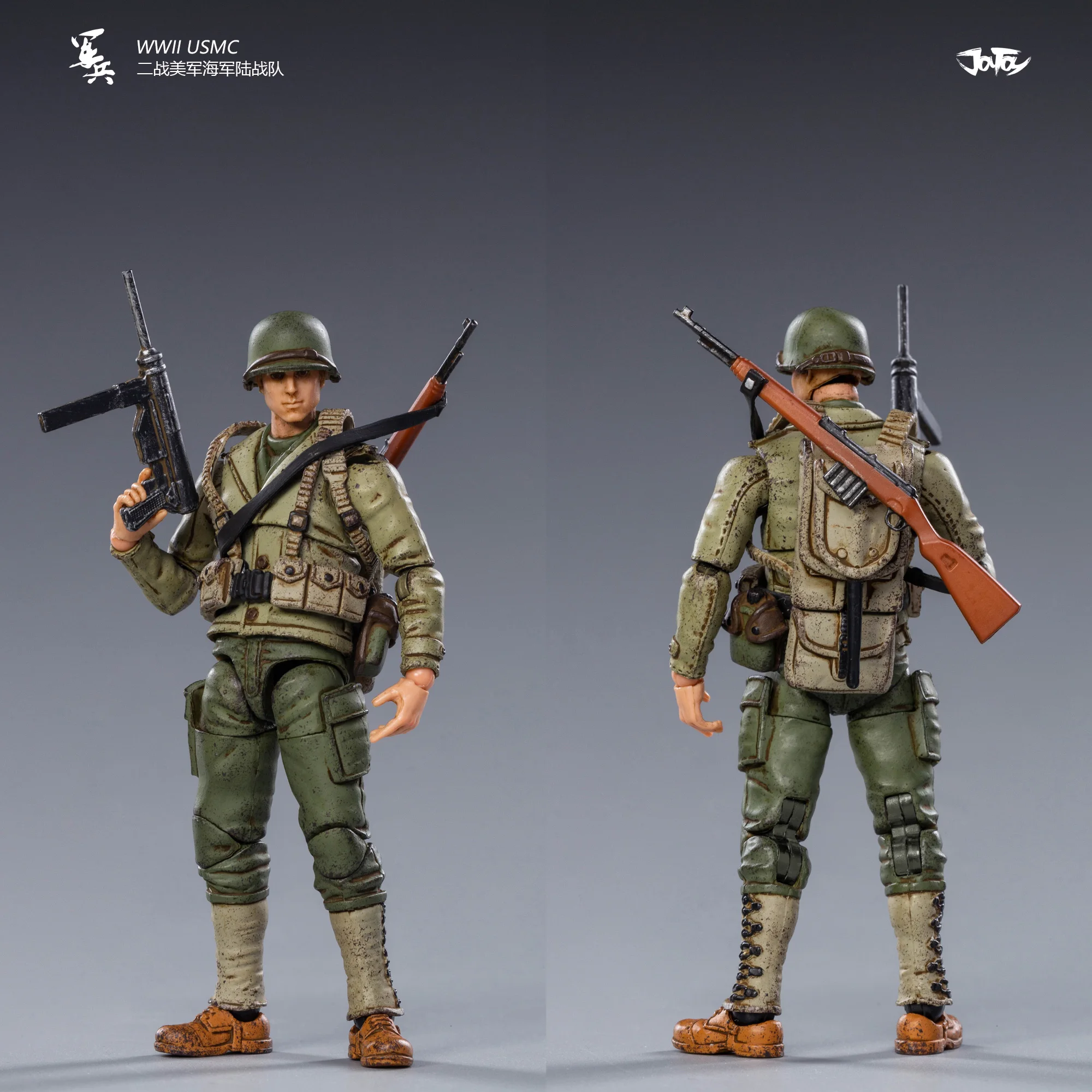 Экшн фигурка JOYTOY 1/18 10 5 см солдат USMC Второй мировой войны (5 шт./компл.)