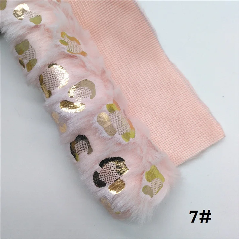 7 Glitterwishcome 21X29 см A4 Размер золото печатных Леопард мех ткани листы для бантов, GM482A - Цвет: 7