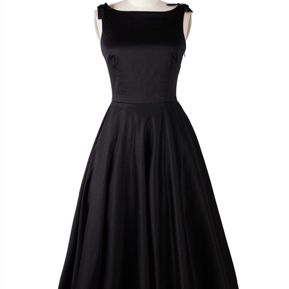 Винтажное однотонное платье в стиле ретро 50 60 х годов для выпускного вечера В