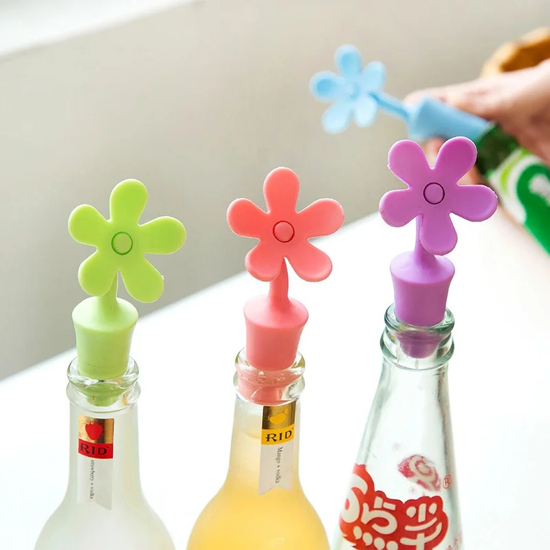 Креативная Силиконовая пробка в форме цветов для приправ крышка бутылки бара
