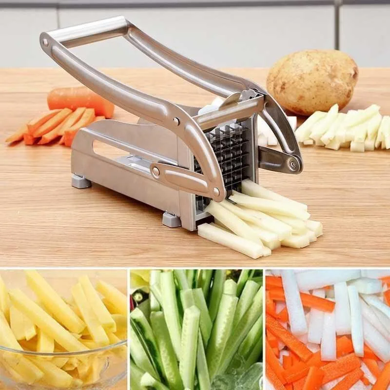 

Stainless Steel French Fry Potato Cutter Slicer Chipper For Cucumber Vegetables Carrot Kitchen Cooking Tools TLSM