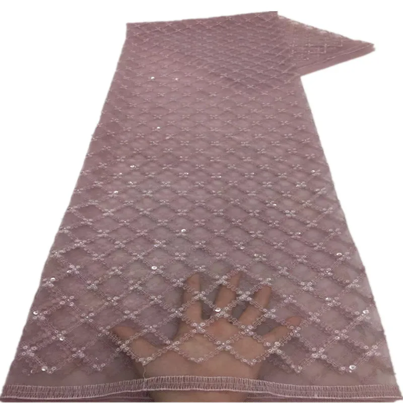 

Familiar 2021 Sequins Lace Fabric Mesh African Embroidery Nigerian French Party Latest High Quality Tulle Hot Sale XZ21907