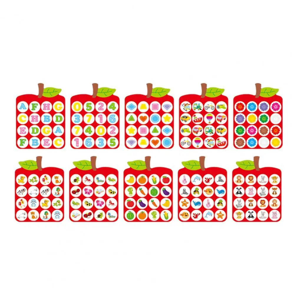 

Kids Wooden Apple Memory Matching Chess Game Children Early Educational Toy