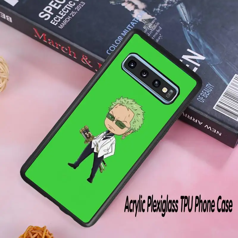 

One Piece Anime Luffy Sauron Phone Case Acrylic Plexiglass TPU For Samsung Galaxy S8 S9 S10 s10e S20 PLUS ULTRA S6edge