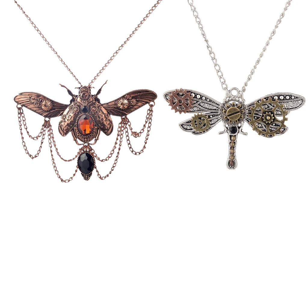 2 шт. стимпанк винтажные стразы украшение стрекоза Большой Жук насекомое в форме
