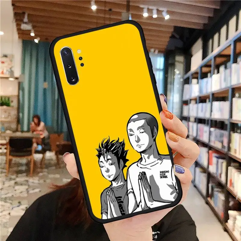 

Cute Japan Anime Oya Haikyuu ball friend Phone Case For Samsung galaxy S 7 8 9 10 20 edge A 6 10 20 30 50 51 70 note 10 plus